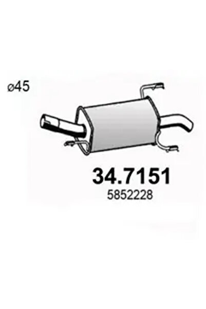 ASSO Toba Esapament Finala Opel Astra G