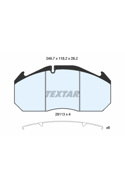 TEXTAR Set Placute Frana Frana Disc Man F2000/M 2000 L/Tga