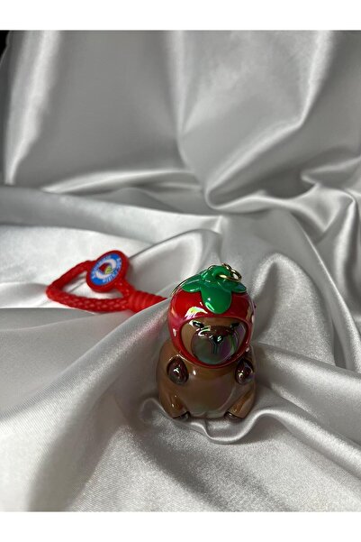 CEBECİOTO Breloc cu căpșuni Capybara, accesoriu pentru geanta auto cu motor