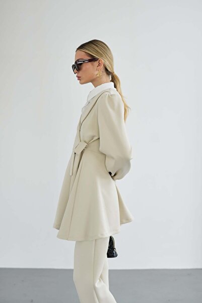 Molly Nelly Women's Side Tie Scuba Hijab Blouse Pants Set