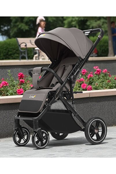 L-Sun Children's Sports Stroller, Folding Trolley, Adjustable Backrest with Sleeping Position, Cover and Bag