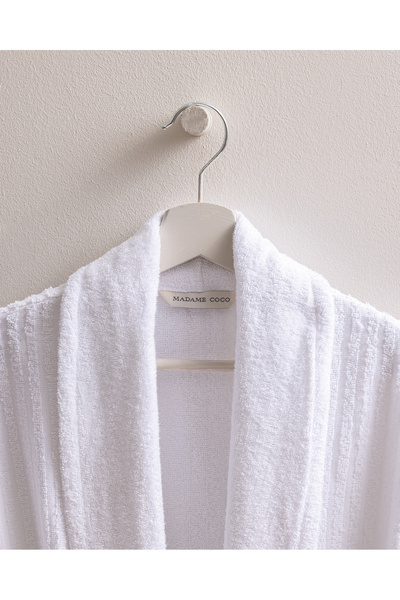 Madame Coco Ανδρικό μπουρνούζι Deep Shalwar 100% βαμβάκι - Λευκό