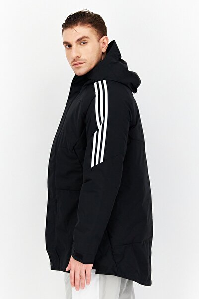 adidas Men Sport Fit Hood Outdoor Sweatshirt, Black