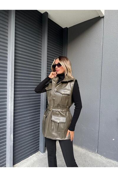 Lady Pixie Premium Leather Vest with Gold Accessories