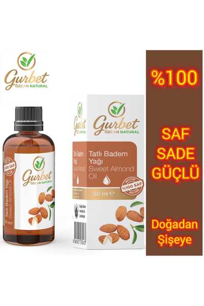gurbet özcan natural Tatlı Badem Yağı %100 Saf Doğal Seyreltilmemiş 50ml (Sweet Almond Oil)