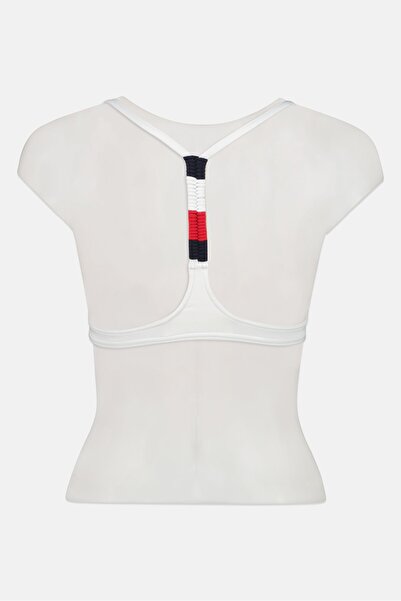 Tommy Hilfiger Women Brand Logo Padded Racer Back Triangle Bra, White