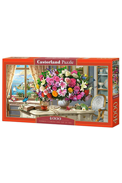 Castorland Puzzle 4000 piese Flori de vară și o ceașcă de ceai 400263