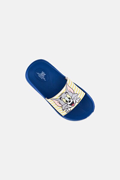 Tom and Jerry Toddlers Boy Slip On Slippers, Blue