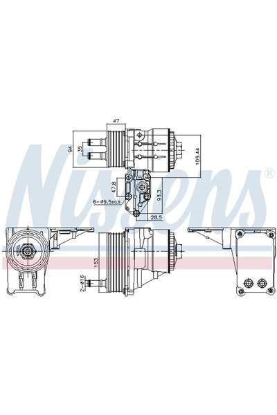 Nissens Маслен охладител за двигателно масло Ford Transit Bus/Transit Body/Tr...