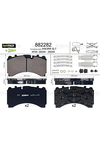 VALEO Set Placute Frana Frana Disc Puntea Spate Mercedes-Benz Actros MP2 / MP...