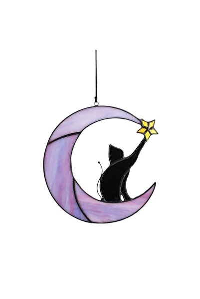 Generic BIGTHREE Halloween Stained Glass Window Hanging Suncatcher, Halloween...