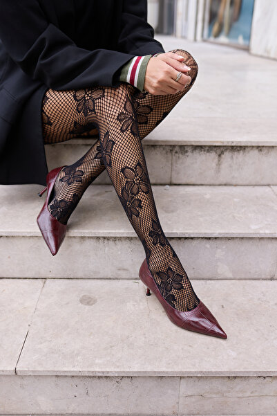 ANGELİNA JONES SORESCU FEMEI STILETO DETAILAT CU DETALII DE CROCODIL MARO