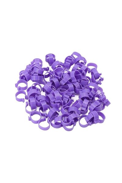 Generic Tnfeeon 100 Pack Plastic Poultry Foot Rings, Reusable, Easy Use Write...