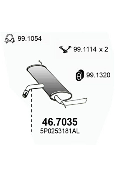 ASSO Toba Esapament Finala Seat Altea/Leon