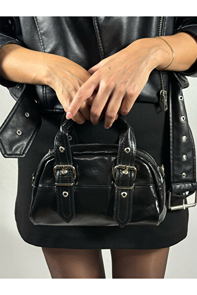 Duya Bags حقيبة يد وكتف نسائية صغيرة من الجلد الصناعي بمشبك من تيا