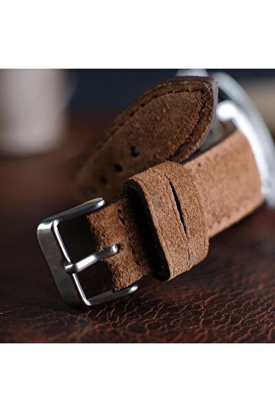 Yaydan Deri Aksesuar 20mm Koyu Taba Süet Deri Kordon