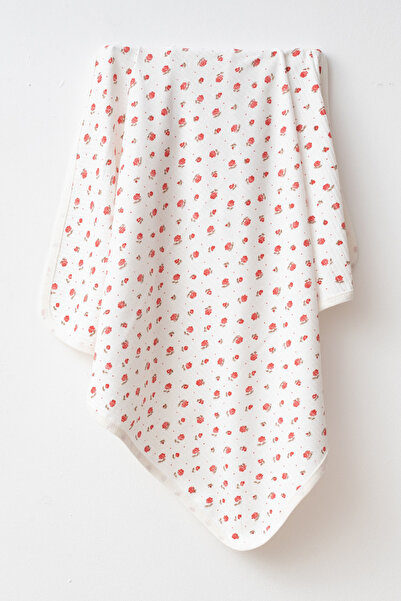 yukobaby bebeğiniz için en doğalı White Rose Natural Cotton 80X90 cm Single Layer Baby Blanket Yk3322