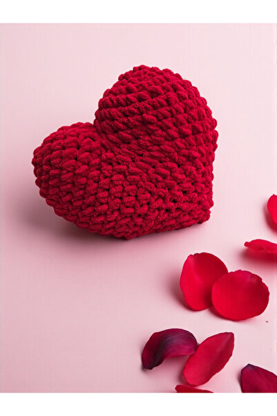 Nöşre Design Alize Puffy Large Red Fully Lined Pintrest Decorative Heart Pill...