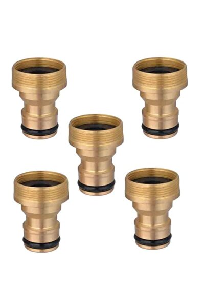 Generic 5Pcs Tap Hose Connector fitting for 1/2 Inch 21mm Brass Garden Univer...