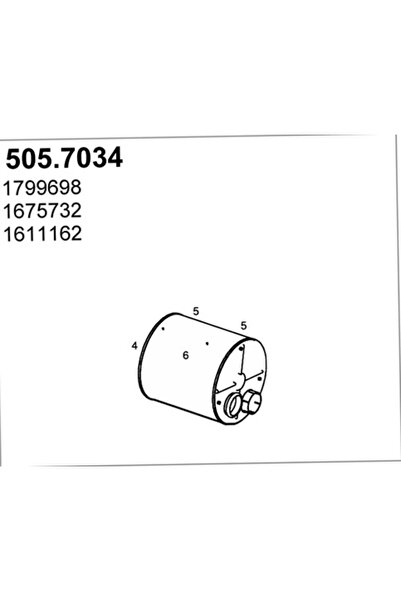 ASSO Amortizor Zgomot Mijloc/Spate Daf Cf 75/Cf 85/Xf 95