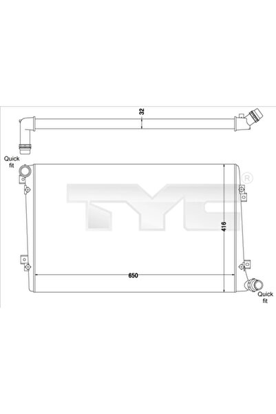 TYC Radiator Racire Motor Audi A3 Seat Altea/Leon/Toledo 3