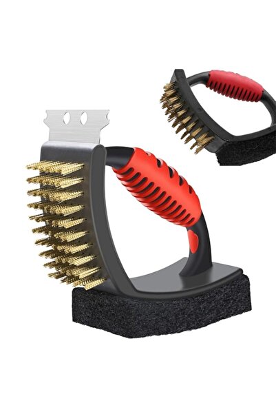 Generic Bukela 3 in 1 BBQ Grill Brush, Barbecue Cleaner Tools Steel Scraper S...