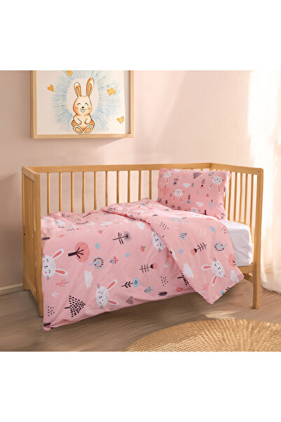 SHome Doğal Dokulu Premium Bebek Nevresim Seti – %100 Pamuk, 100x150 cm Nevre...