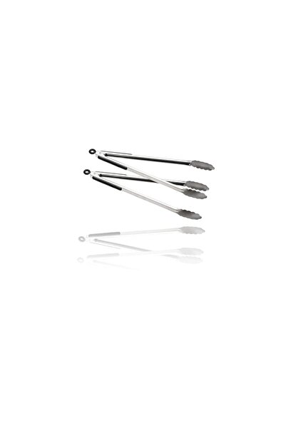 Generic 16-Inch Stainless Steel BBQ Tongs, Heavy Duty Long Handle for Safe Ba...