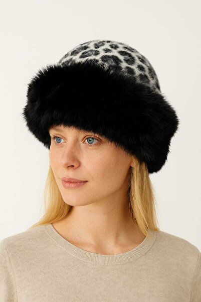 shop Leopard Fur Kalpak Beanie