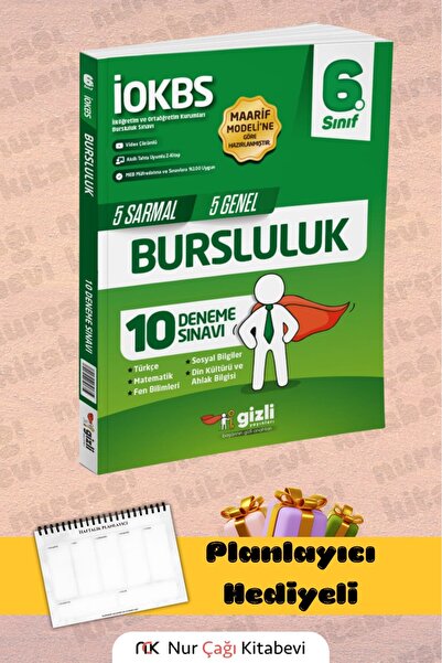 Gizli Yayınları 6.Sınıf İOKBS Bursluluk 10 Deneme Sınavı