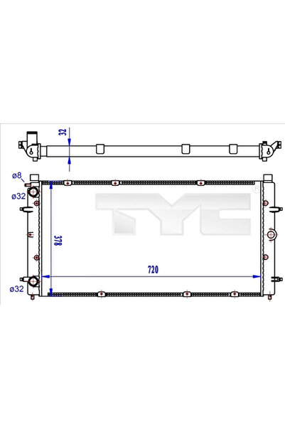 TYC Radiator Racire Motor Vw Transporter T4 Bus/Transporter T4 Caroserie/Tran...