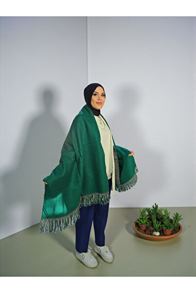 Nöşre Design وشاح شتوي نسائي منقوش على الوجهين