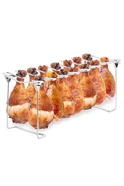 Generic Chicken Leg and Wing Rack for Grill Smoker Oven - Easy to Use 14 Slot...