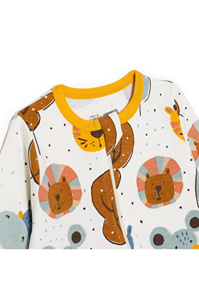 ebebek Hello Baby HelloBaby Erkek Bebek Patiksiz Tulum İnterlok Bisiklet Yaka Uzun Kol