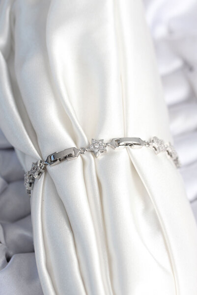 Skygo Brass Silver Color Star Model Women's Bracelet - Tj-Bb7979