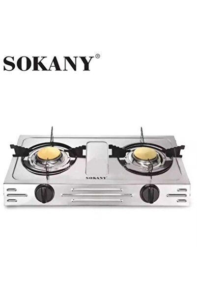 SOKANY SK-07022 موقد غاز من الفولاذ المقاوم للصدأ ذو شعلتين