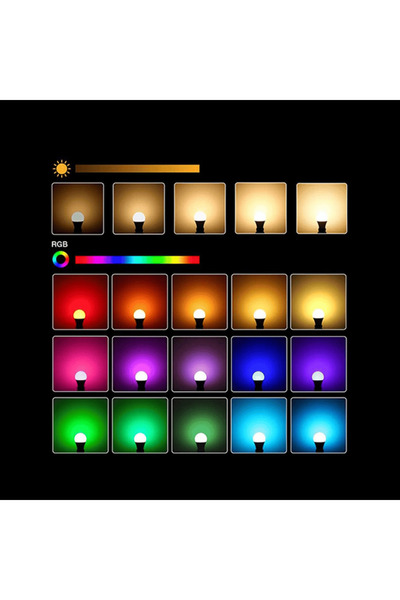 Barstech Rgb Led Lamba Kumandalı Ambiyans Aydınlatma 9 W Tasarruflu Renk Değiştiren Led Işık