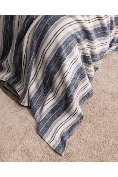 Madame Coco Nanny Double Blanket - Grey/Indigo