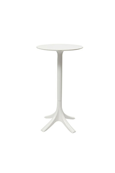 Living Accents Canard UV Resistant Sturdy Polypropylene Round Bar Table