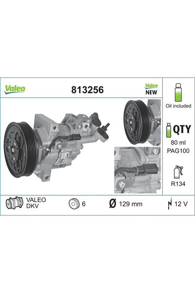 VALEO Compresor Climatizare Dacia Dokker Microbus/Duster/Lodgy Nissan Juke