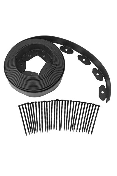 Generic Landscape Edging Kit, 32.8ft with Anchoring Spikes, Plastic Garden Ed...