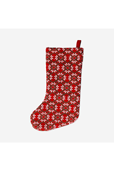 Flying Tiger Copenhagen Kırmızı Beyaz Örgü Çorap Süs