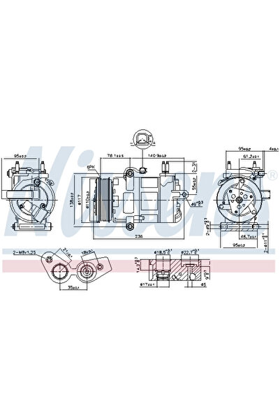 Nissens Compresor Climatizare Ford Tourneo Custom V362 Bus/Transit Custom V362