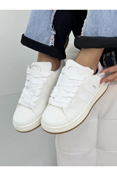 Campus Λευκά Γυναικεία Αθλητικά Παπούτσια Αντιολισθητική Σόλα Casual Αθλητικά Παπούτσια