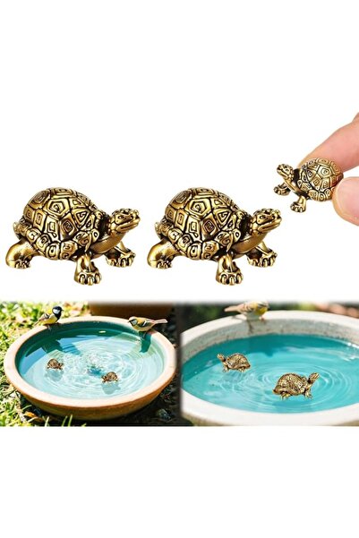 Generic 2 Pcs Mini Copper Bird Bath Disks, Natural Brass Purification Ornamen...