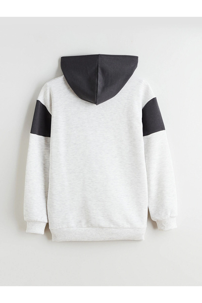 LC Waikiki Lcw Kids Gray Hooded Boys Tracksuit Set