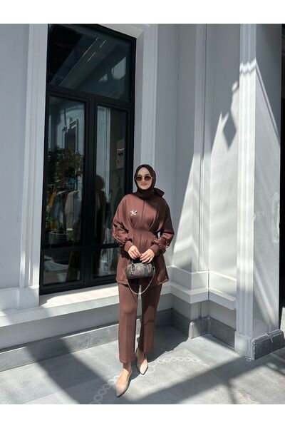 SS Design Κοστούμι Lora καφέ