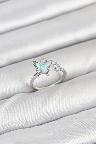 Skygo Brass Silver Color Butterfly Model Women's Ring - Tj-Byk3865