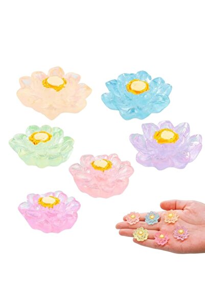 Generic 12pcs Glow-in-the-Dark Lotus Flowers, Mini Resin Aquarium Decorations...