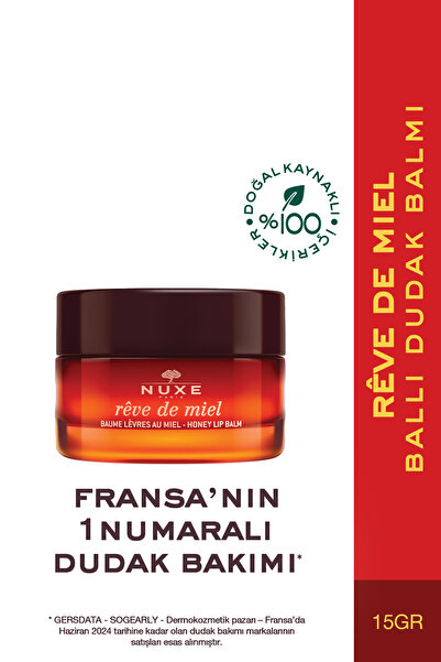 Nuxe Reve De Miel Baume Besleyici ve Onarıcı Ballı Dudak Balsamı 15 Gr